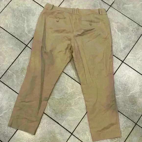 The Limited Tan Cropped Trousers Size 14 - Picture 2 of 3